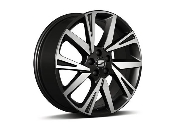 Cerchio in alluminio diamantato 18'' nero opaco